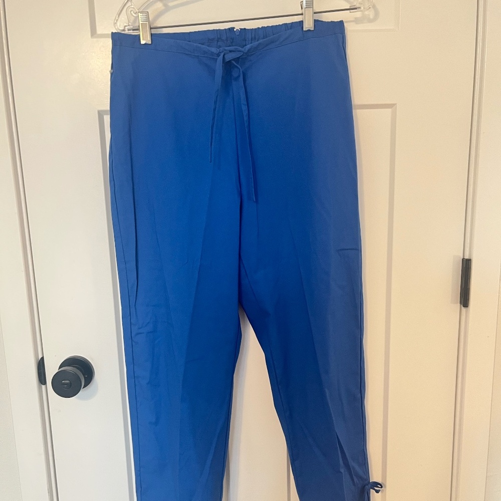 Jams World Vintage Pants Women 3720 Blue Ties Large Cotton Beach Made in Hawaii
